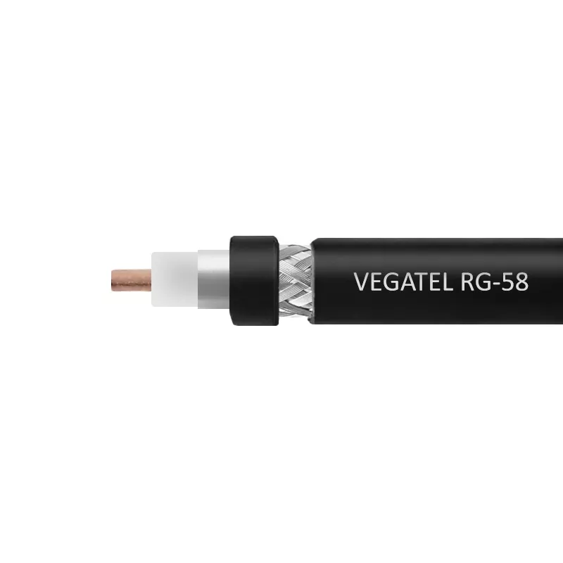 Кабель VEGATEL RG-58 A/U (ГОСТ, PVC, черный)